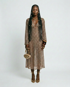 Radiant Sequined V-Neck Maxi Dress