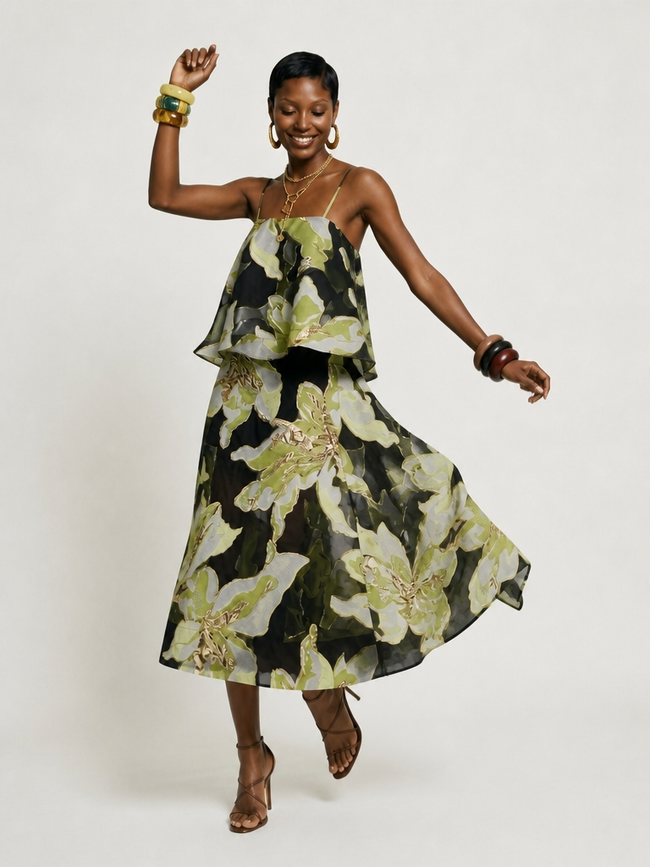 Divine Printed Maxi Dress Main Image