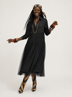 Audacious Mesh Patchwork Maxi Dress