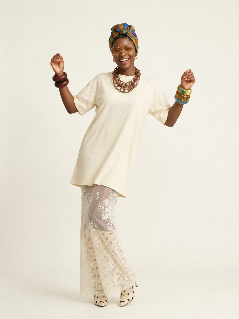 Ethereal Lace Patchwork Maxi Dress