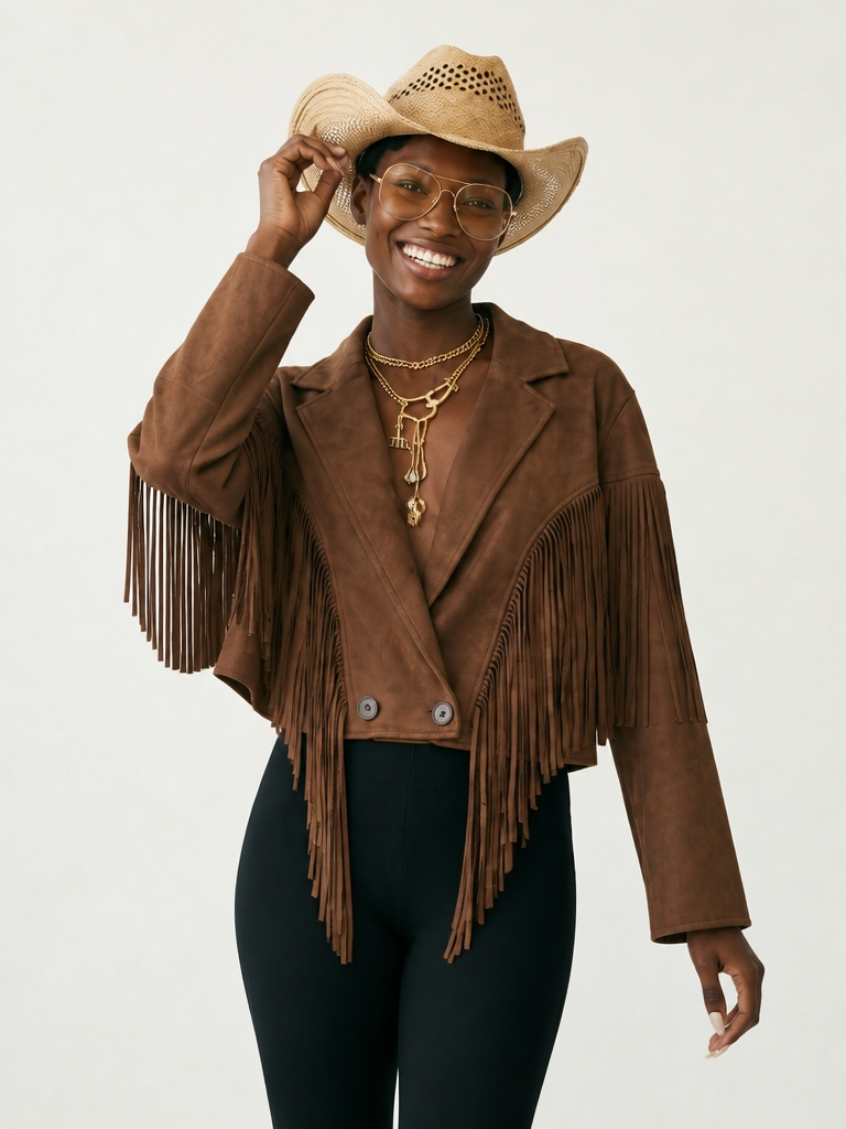Wild Heart Faux Suede Tassel Jacket