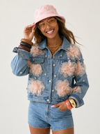 Audacious Floral Embellished Denim Jacket