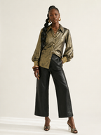 Magnetic Gold Beaded Blouse