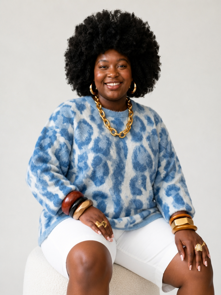 Wild Heart Leopard Knit Pullover