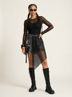 Audacious Mesh Denim Shorts