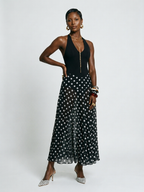 Free Spirit Polka Dot Halter Maxi Dress