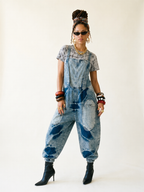 Unique Patchwork Denim Jumpsuit