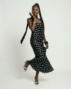 Elegant Polka Dot Maxi Dress