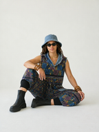 Adventurous Printed Loose Denim Set