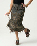 Daring Camouflage Lace Maxi Skirt