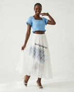 Sovereign Plaid Patchwork Maxi Skirt