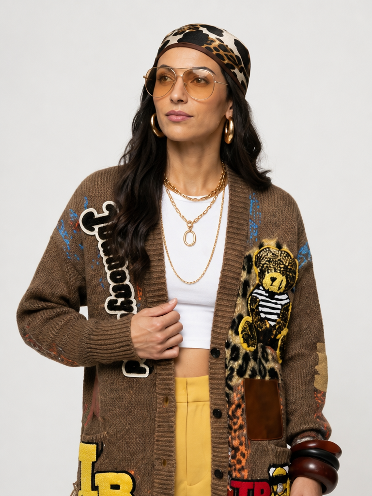 Audacious Patchwork Knit Cardigan