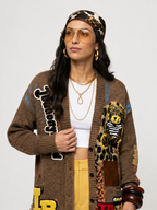 Audacious Patchwork Knit Cardigan