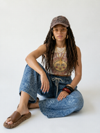Boundless Printed Denim Wide Leg Jeans