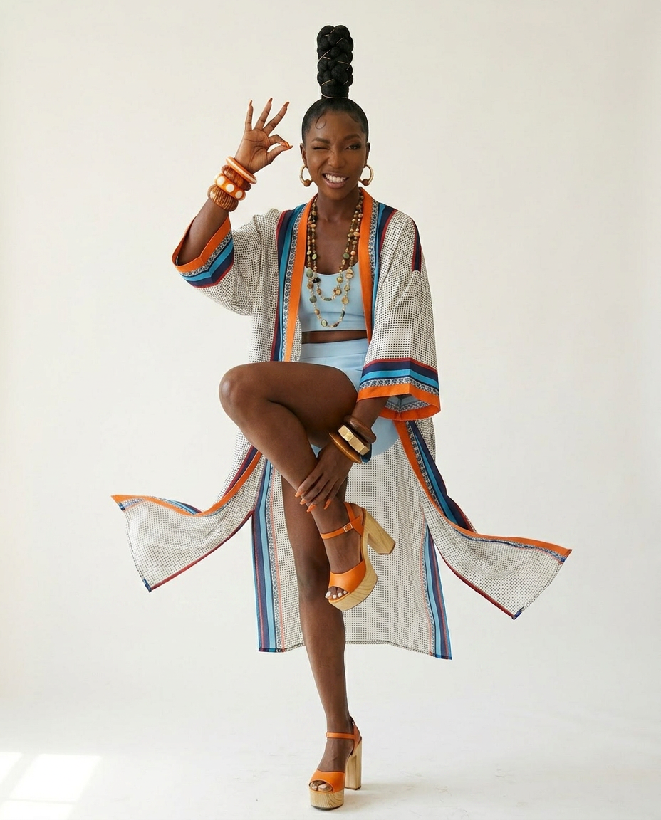 Limitless Printed Kimono Kaftan