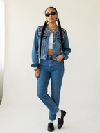 Daring Embroidered Floral Denim Jacket