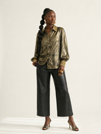 Magnetic Gold Beaded Blouse