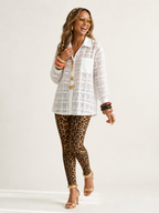 Audacious Mesh Patchwork Blouse