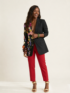 Audacious Embroidered Flower Blazer