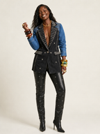 Mighty Studded Denim Blazer