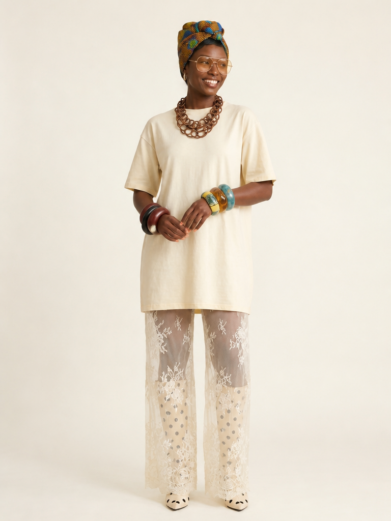Ethereal Lace Patchwork Maxi Dress