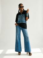 Audacious Patchwork Denim T-Shirt