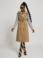 Audacious Hooded Patchwork Trench