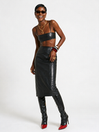 Fierce Faux Leather Midi Set