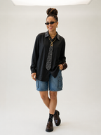 Audacious Rhinestone Loose Blouse
