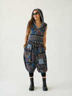 Adventurous Printed Loose Denim Set