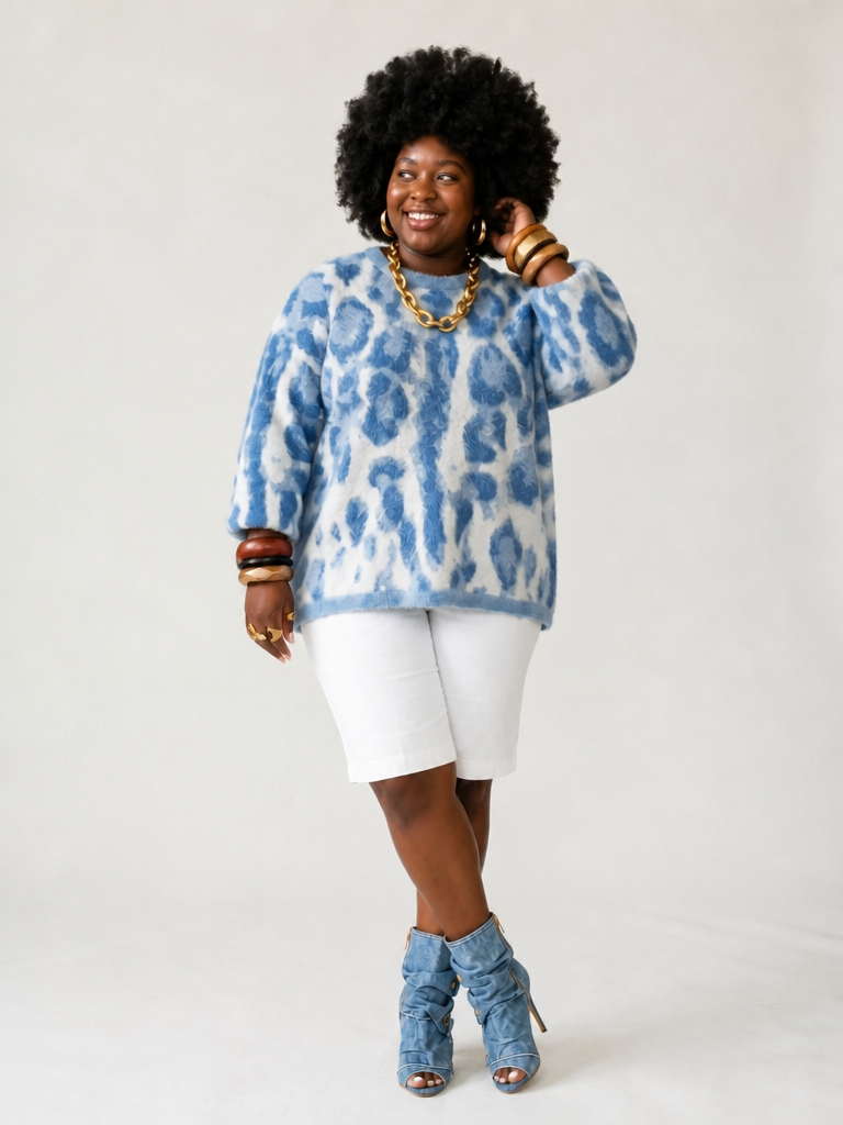 Wild Heart Leopard Knit Pullover