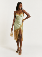 Worthy Satin Lace Slip Dress