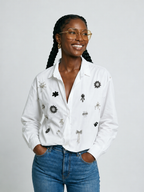 Audacious Rhinestone Long Sleeve Shirt