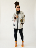 Audacious Floral Embroidered Denim Jacket