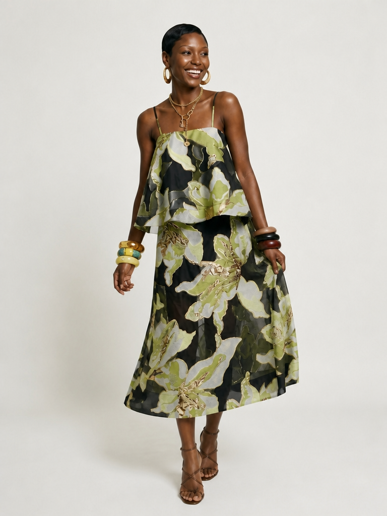 Divine Printed Maxi Dress