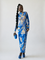 Wild Heart Printed Ruched Maxi Dress