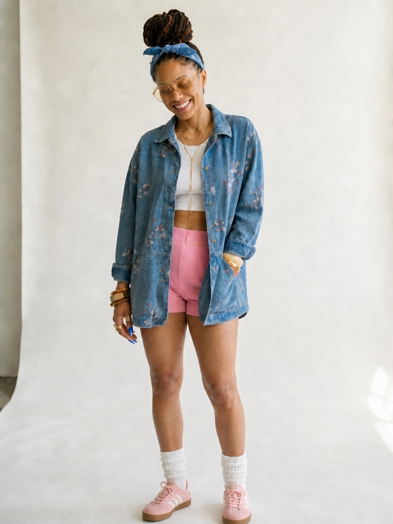 Radiant Sequined Embroidered Denim Jacket