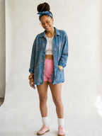Radiant Sequined Embroidered Denim Jacket