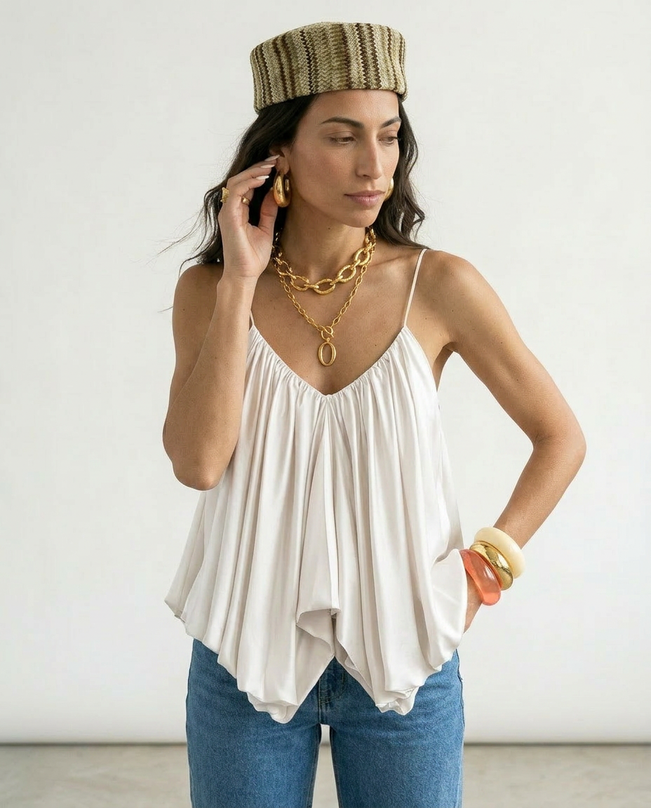 Radiant Satin Backless Crop Top