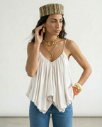 Radiant Satin Backless Crop Top