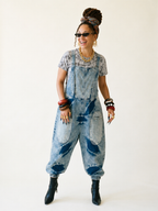 Unique Patchwork Denim Jumpsuit