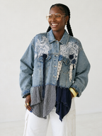 Unique Patchwork Tassel Denim Jacket