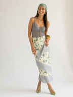 Wanderlust Printed Tassel Midi Skirt