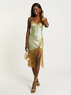 Worthy Satin Lace Slip Dress