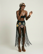 Free Spirit Crochet Fringe Skirt