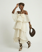 Ethereal Tiered Mesh Maxi Dress