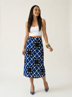 Free Spirit Printed Pleated A-Line Skirt