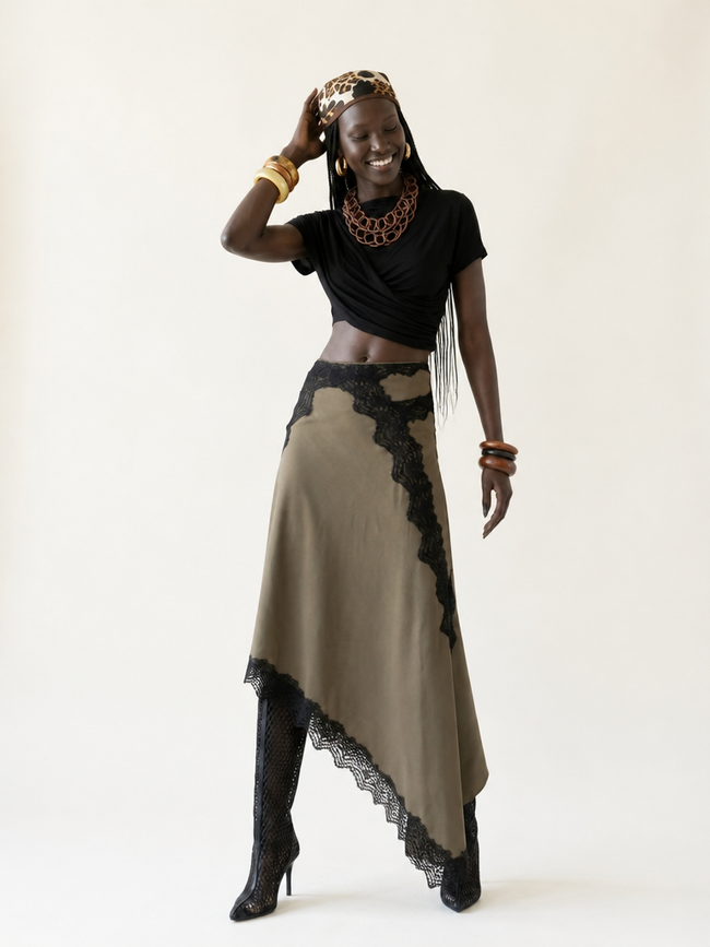 Sovereign Lace Trim Maxi Dress Main Image