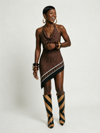 Radiant Polka Dot Halter Mini Dress