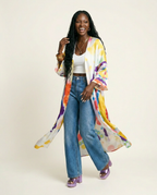 Vibrant Tie-Dye Bohemian Kimono